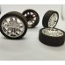 Комплект игрушечных обрезиненных автомобильных колес 4 шт. диаметром 35,7 мм
