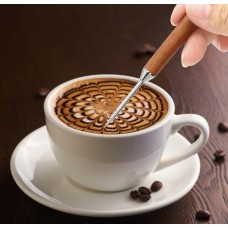 Ручка для украшения кофе из палисандра, кофейная палочка, карандаш бариста для этчинга, игла для рисования на кофе (латте-арт), этчер