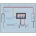 Щитовой Вольтметр Амперметр 0-100Вольт, 0-50 Ампер сине-красный