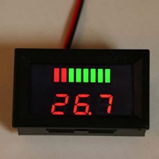 Водонепроницаемый светодиодный индикатор уровня заряда аккумулятора, вольтметр 0-72В