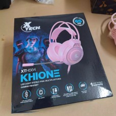 Наушники игровые розовые (гарнитура) для девочек с подарком